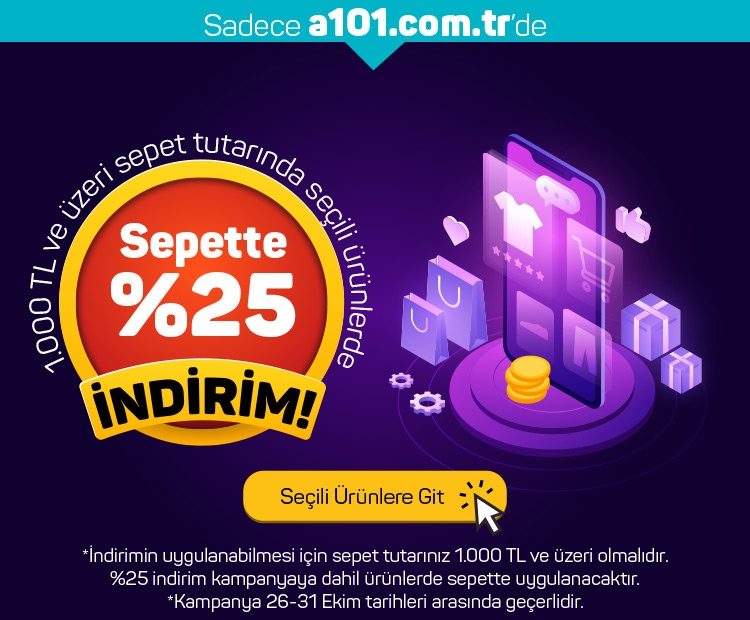 A101'de %25 İndirim!