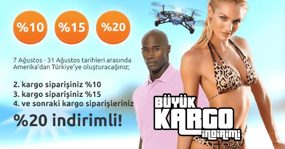 Büyük Kargo İndirimi Amerikadaniste'de