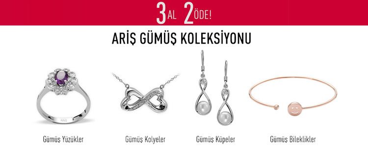 Gümüş Ürünlerde 3 Al 2 Öde