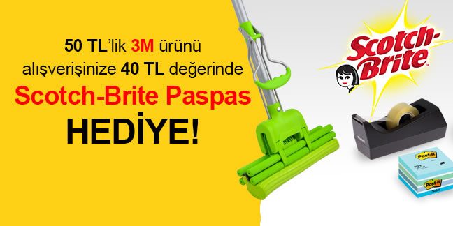 40 TL Değerinde Scotch Brite Paspas Hediye