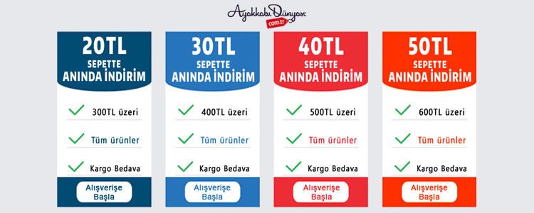 Ayakkabı Dünyası'nda Sepette 50 TL İndirim