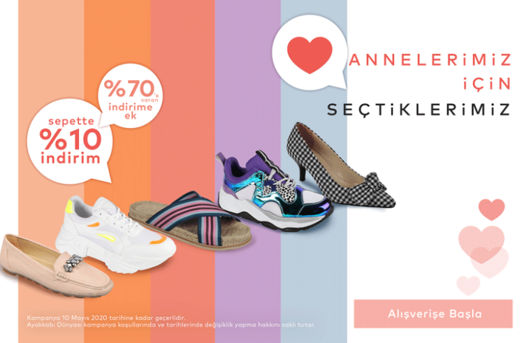 %70+%10 Ayakkabı Dünyası Anneler Günü İndirimi!
