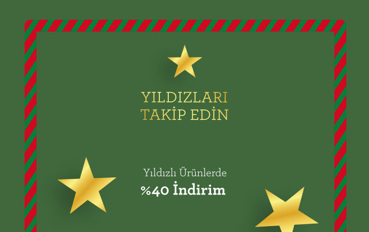 Yıldızlı ürünlerde %40 İndirim!