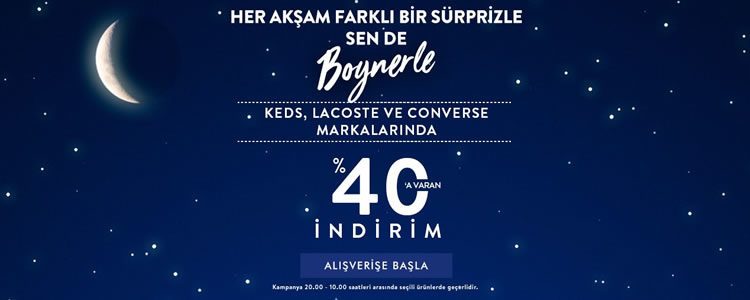 Boyner Gece Süprizi: Keds, Lacoste, Converse İndirimi