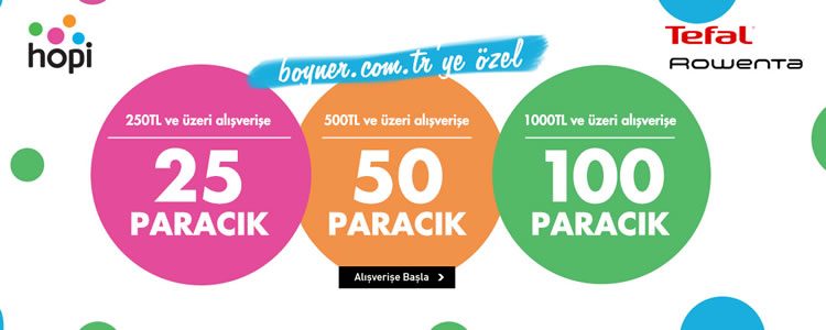 Tefal ve Rowenta Alışverişi 100 Paracık Kazandırıyor