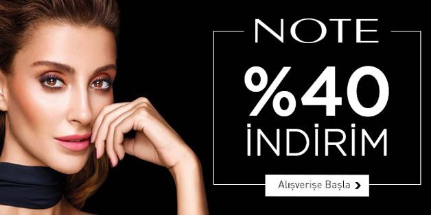 Note Makyaj Ürünlerinde %40 İndirim