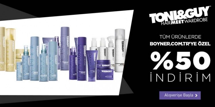 Tüm Toni & Guy Ürünlerinde %50 İndirim