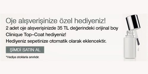2 Oje Alana 35 TL Değerinde Orijinal Boy Top-Coat Hediye