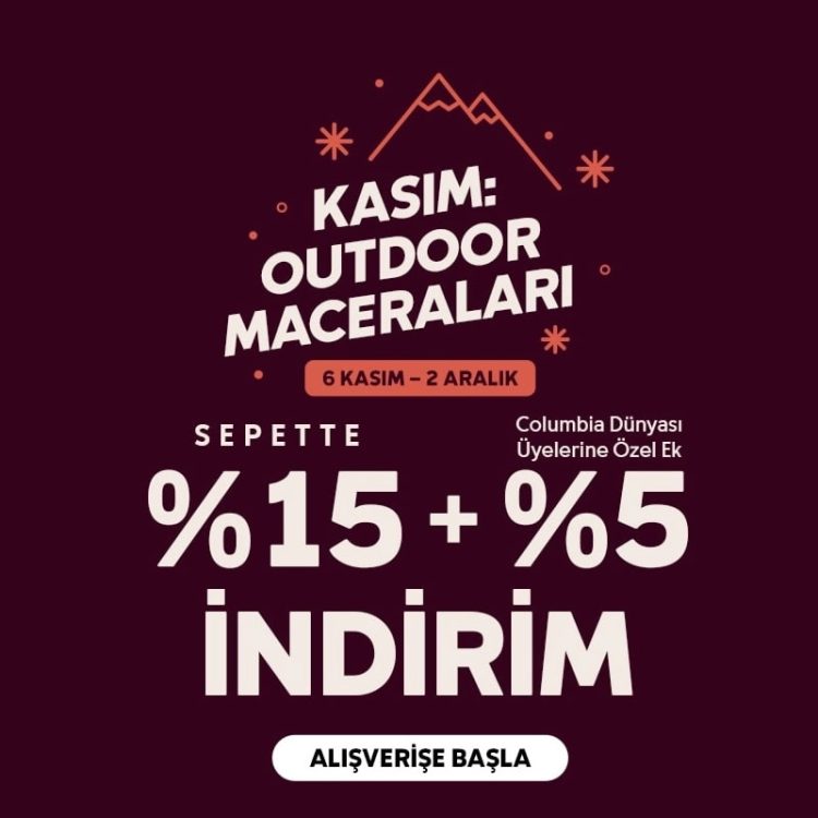 %15 + %5 Columbia İndirim Kampanyası