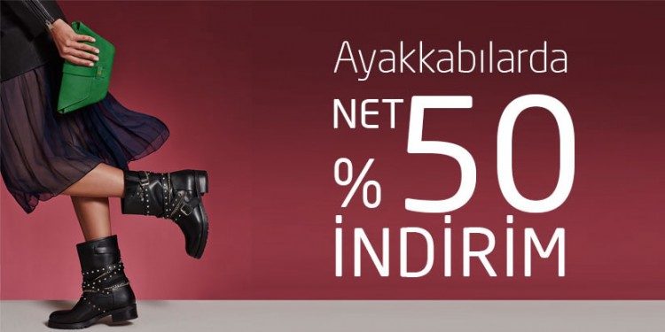 Ayakkabılarda Net %50 İndirim