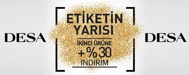 Yeni Sezonda %50 + İkinci Ürüne %30 Ekstra İndirim