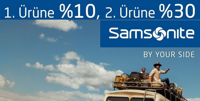 Samsonite ve Diğer Seyahat Ürünlerinde %30 İndirim