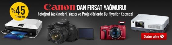 Canon'da %45 İndirimle Fırsat Yağmuru