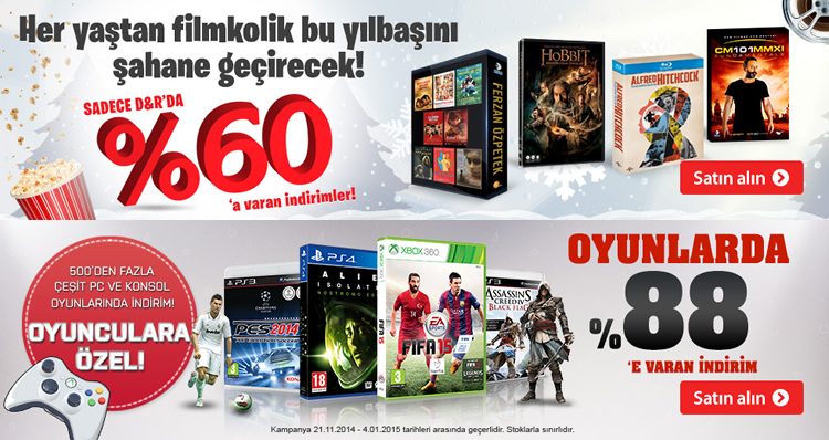 Film ve Oyun Meraklılarına Özel İndirimler