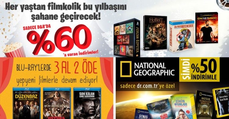 3'ü 1 Arada Film ve Belgesel İndirimleri