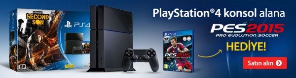 PlayStation 4 Alana PES 2015 Hediye