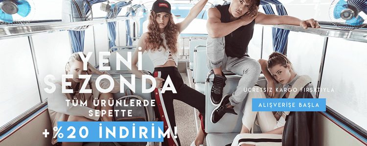 Yeni Sezon Sepette %20 İndirimli