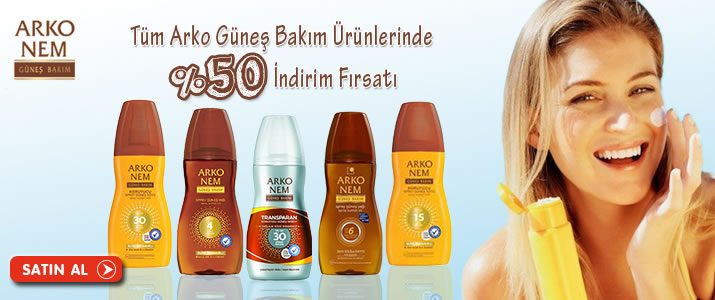 Arko Güneş Bakımında %50, Nivea ve Sebamed'de Özel İndirim