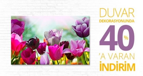 Duvar Dekorasyonunda %40'a Varan İndirim Fırsatı