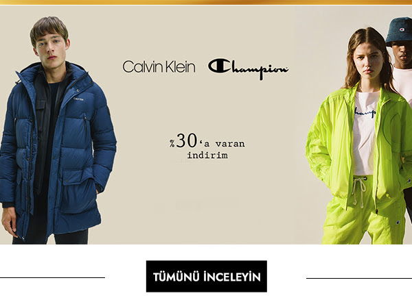 Calvin Klein & Champion'da %30'a Varan İndirim!