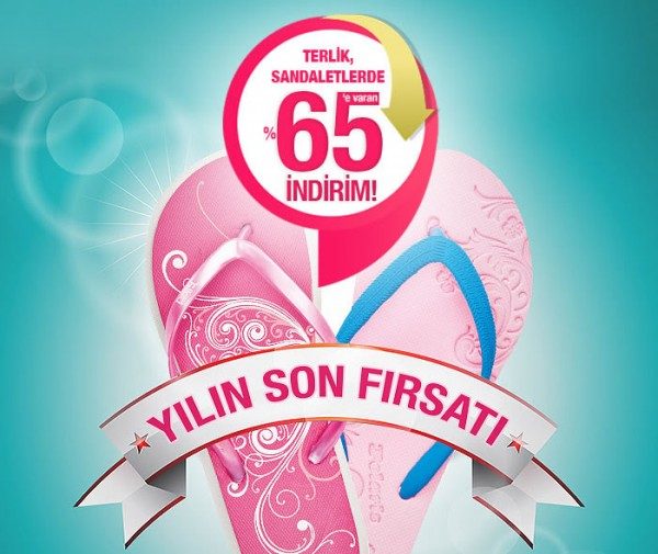 Terlik ve Sandaletlerde Yılın Son Fırsatı: %65 İndirim