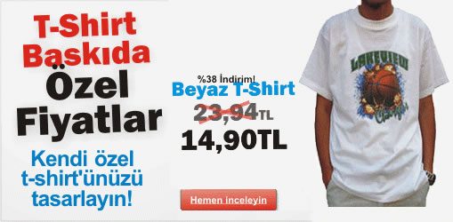 Baskılı Beyaz T-Shirt'te %38 Fottom İndirimi