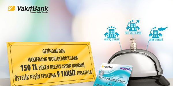 150 TL Erken Rezervasyon İndirimi ve Peşin Fiyatına 9 Taksit