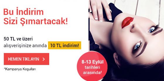 Kozmetik ve Kişisel Bakımda 10 TL GittiGidiyor İndirim Kampanyası