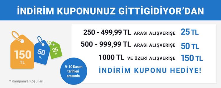 150 TL GittiGidiyor İndirim Kuponu Hediye!