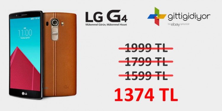 LG G4 Akıllı Telefonda Şok Fiyat!