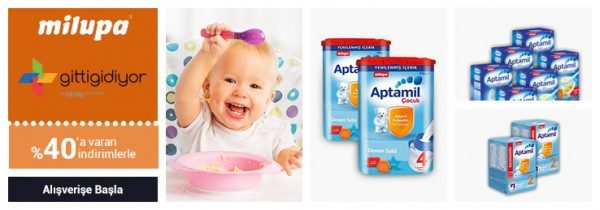 Aptamil Bebek Beslenme Ürünlerinde %40 İndirim