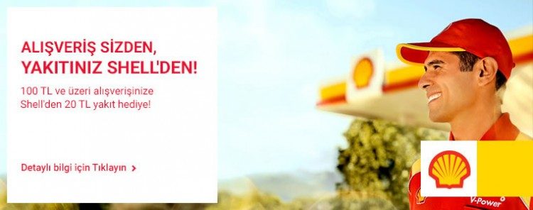 Shell'den 20 TL Akaryakıt Hediye