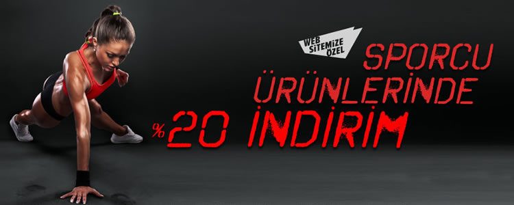 Sporcu Ürünlerinde %20 İndirim