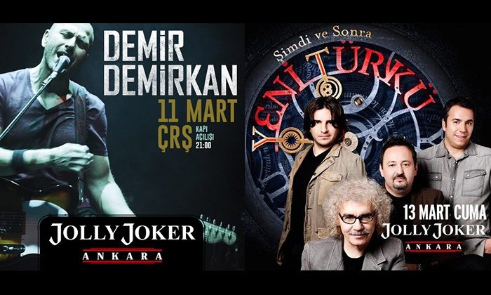 Demir Demirkan ve Yeni Türkü Ankara Konserleri %50 İndirimli