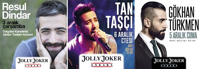 Resul Dinar, Tan Taşçı, Gökhan Türkmen Ankara Konserleri %50 İndirimli