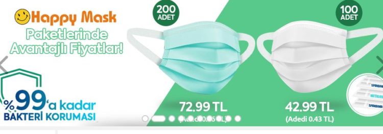 Happy Mask Paketlerinde Avantajlı Fiyatlar!