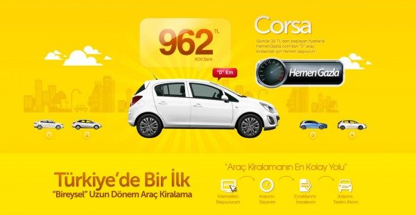 Günlük 32 TL'ye Sıfır Araç Kiralayın