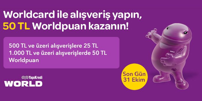 50 TL Worldpuan Hediye