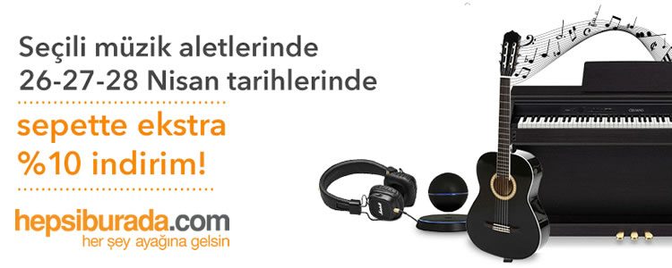 Müzik Aletlerinde %10 Ekstra İndirim