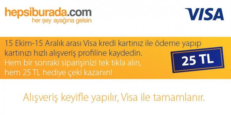 25 TL Hepsiburada Hediye Çeki
