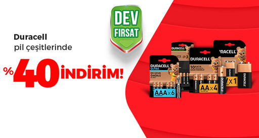 istegelsin'de Duracell Ürünlerinde %40 İndirim!