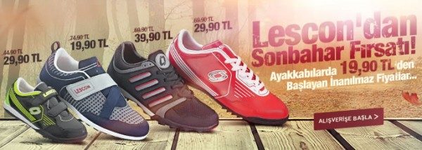 Lescon'da 29,90 TL'den Başlayan Fiyatlarla Sonbahar Fırsatları