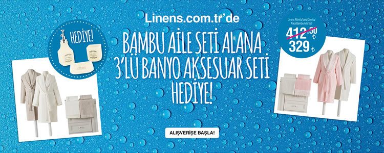 Linens Banyo Aksesuar Seti Hediye!