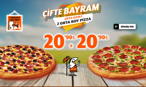 Little Ceasars'ta İki Orta Boy Klasik Pizza 20,90 TL + 20,90 TL!