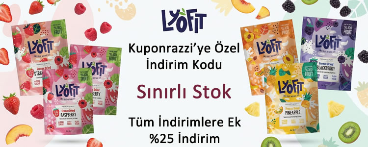 Lyofit - Kuponrazzi'ye Özel %25 Lyofit İndirim Kodu