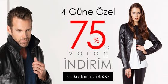 Deri Ceketlerde %75'e Varan Matraş İndirimi