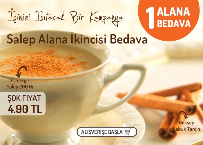 Esmergil Salep 1 Alana 1 Bedava Fırsatıyla