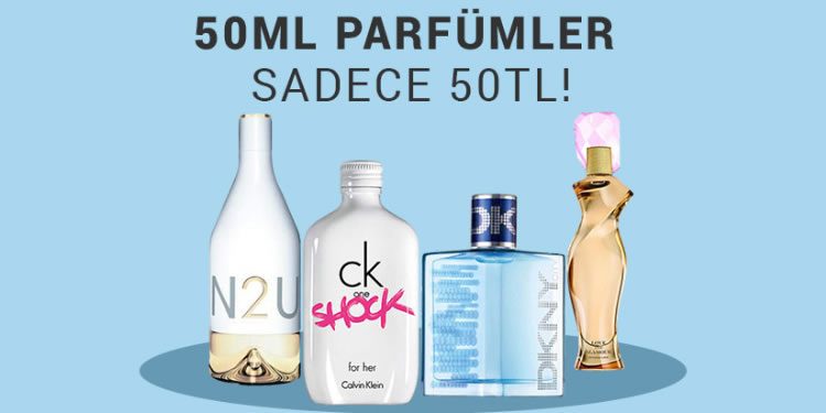 50 ml Parfümler 50 TL, Kargo Bedava