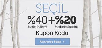 Seçil'de %40 + %20 İndirim Kupon Kodu