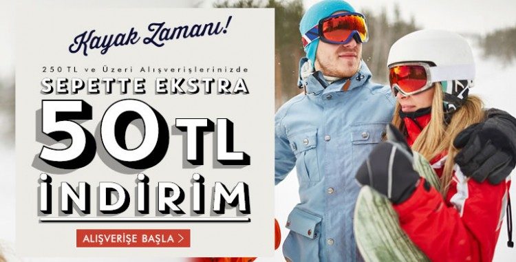 "Kayak Fırsatları" Sepette 50 TL İndirimli